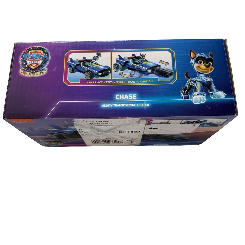 Paw Patrol Chase Mighty Transforming Cruiser Blue Lights Sounds Kids Toy NIB - Picture 6 of 8